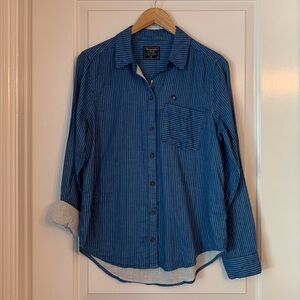 Abercrombie & Fitch Striped Button Down with Contrast Lining